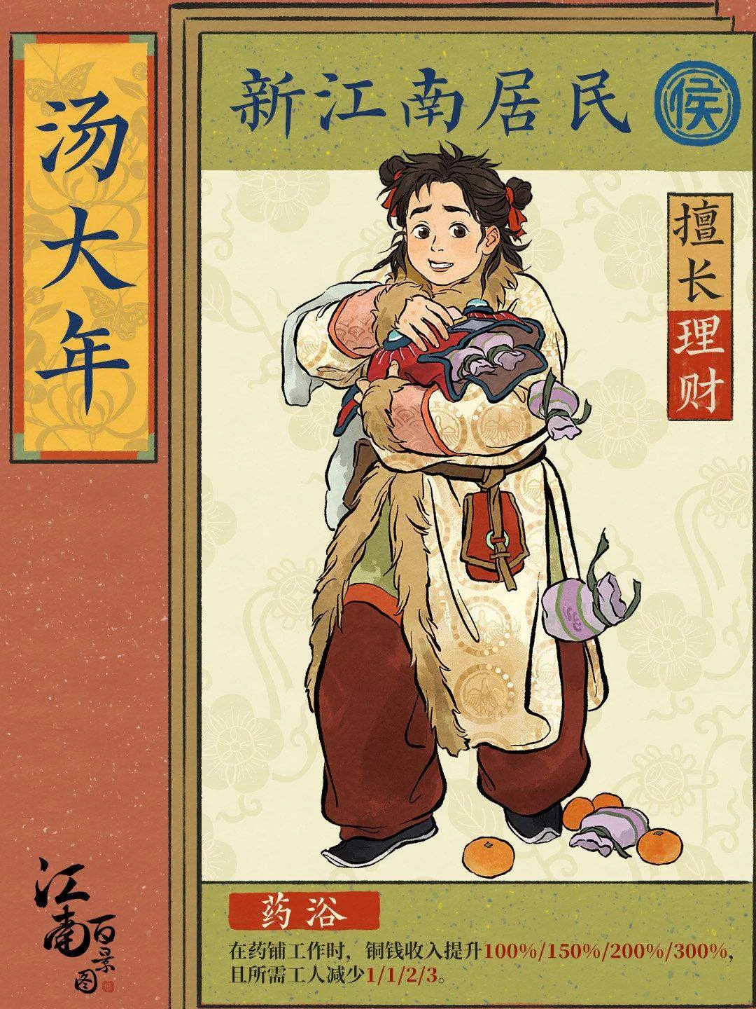 江南百景图新居民汤大年人物介绍