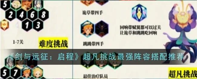 剑与远征启程超凡挑战最强阵容搭配推荐