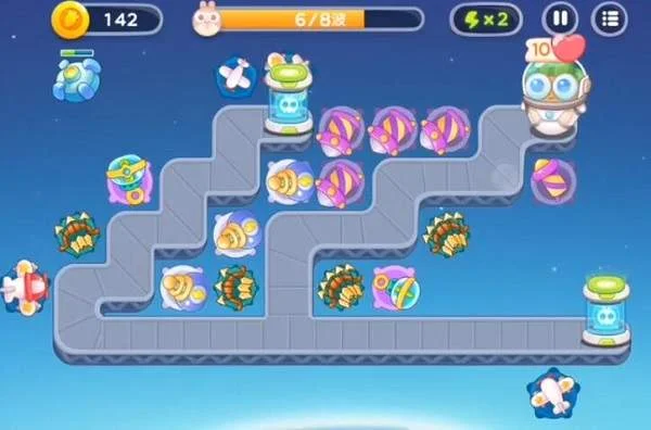 保卫萝卜4太空穿越第51关无道具金萝卜全清攻略 保卫萝卜4太空穿越第51关无道具金萝卜全清攻略
