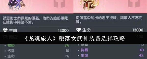 龙魂旅人堕落女武神装备怎么选？