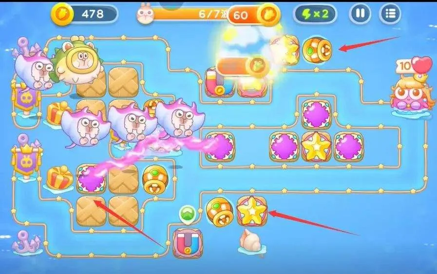 保卫萝卜4海的闺女第78关攻略图解 保卫萝卜4海的闺女第78关攻略图解