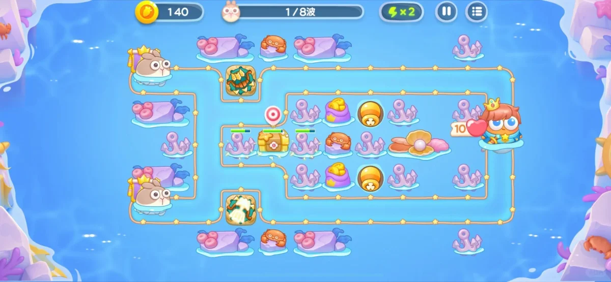 保卫萝卜4海的闺女01关攻略图解