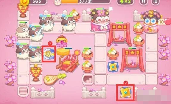 保卫萝卜4秋妃传第1关无道具金萝卜全清攻略