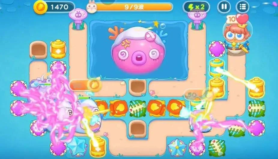 保卫萝卜4海的闺女第90关攻略图解 保卫萝卜4海的闺女第90关攻略图解