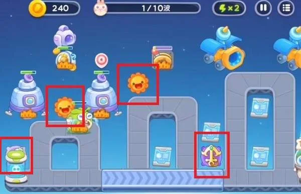 保卫萝卜4太空穿越第52关无道具金萝卜全清攻略 保卫萝卜4太空穿越第52关无道具金萝卜全清攻略