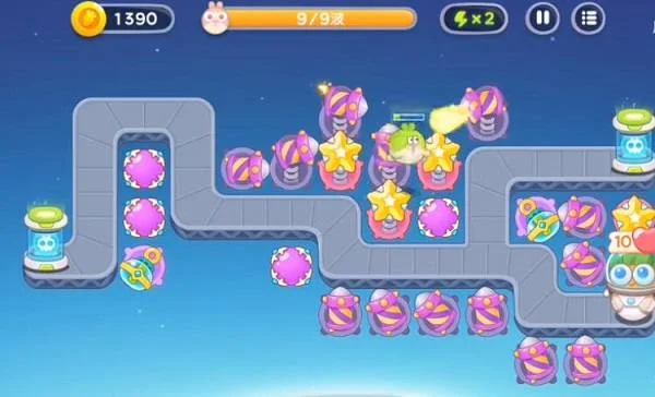 保卫萝卜4太空穿越第42关无道具金萝卜全清攻略 保卫萝卜4太空穿越第42关无道具金萝卜全清攻略