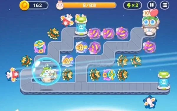 保卫萝卜4太空穿越第51关无道具金萝卜全清攻略 保卫萝卜4太空穿越第51关无道具金萝卜全清攻略