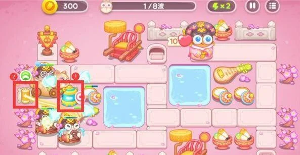 保卫萝卜4秋妃传第2关无道具金萝卜全清攻略