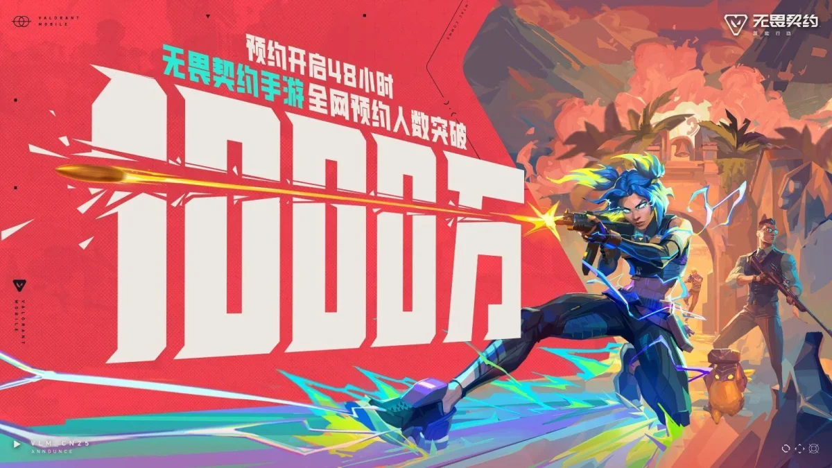 《无畏契约手游》预约火热 48小时突破千万大关!
