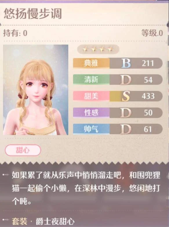 无限暖暖爵士夜甜心套装图鉴