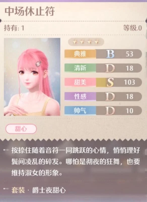 无限暖暖爵士夜甜心套装图鉴