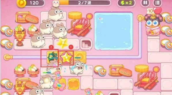保卫萝卜4秋妃传第3关无道具金萝卜全清攻略