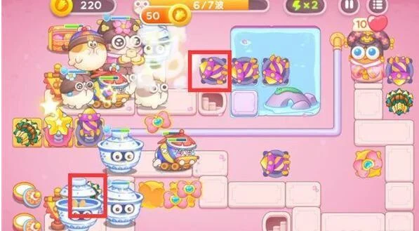保卫萝卜4秋妃传第3关无道具金萝卜全清攻略