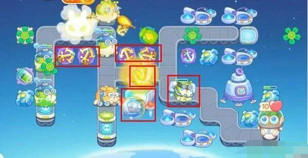 保卫萝卜4太空穿越第25关无道具金萝卜全清攻略 保卫萝卜4太空穿越第25关无道具金萝卜全清攻略