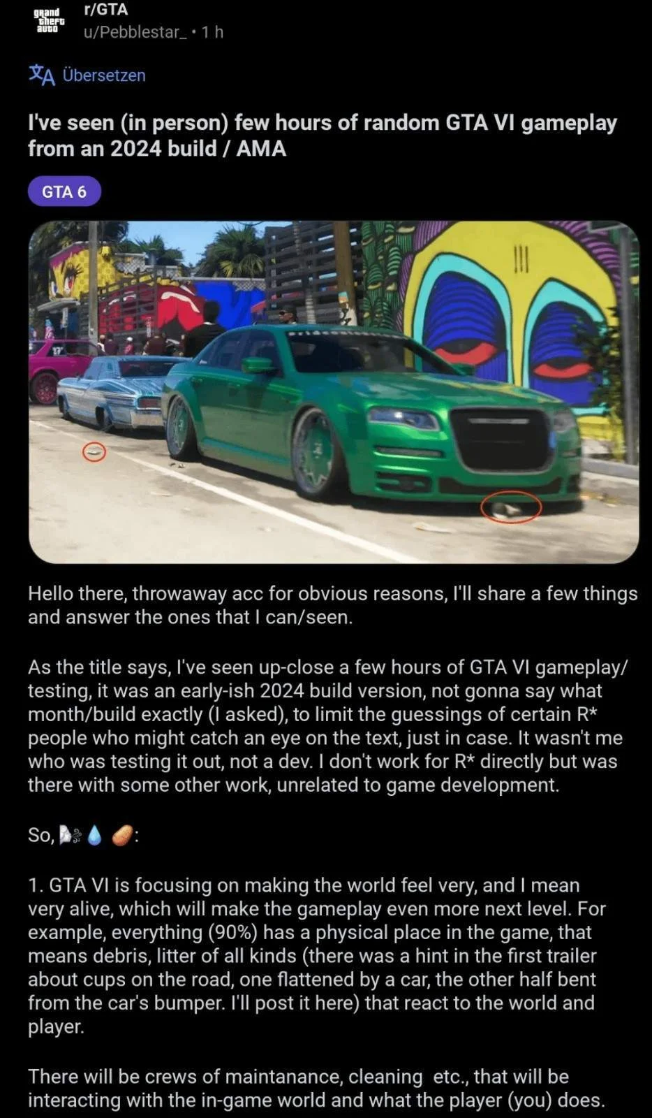 自称《GTA6》测试者透露新情报:游戏世界逼真生动 自称《GTA6》测试者透露新情报:游戏世界逼真生动
