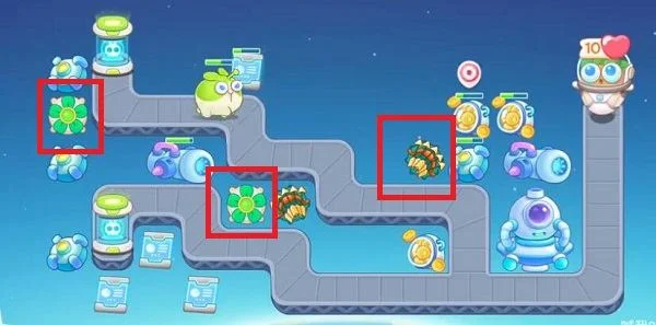 保卫萝卜4太空穿越第1关无道具金萝卜全清攻略 保卫萝卜4太空穿越第1关无道具金萝卜全清攻略