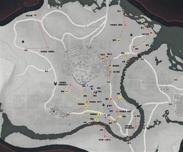 滹沱南岸探索标记与分区路线参照