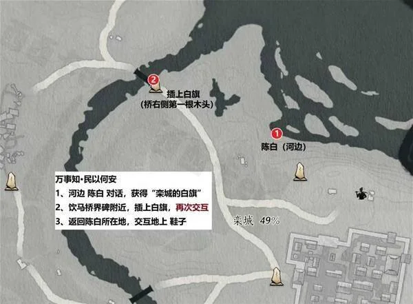 栾城周边图示任务路线与目标标记参照