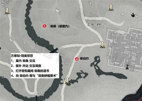 栾城周边另一组任务路线与目标标记参照