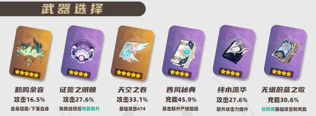 原神闲云武器怎么选择推荐