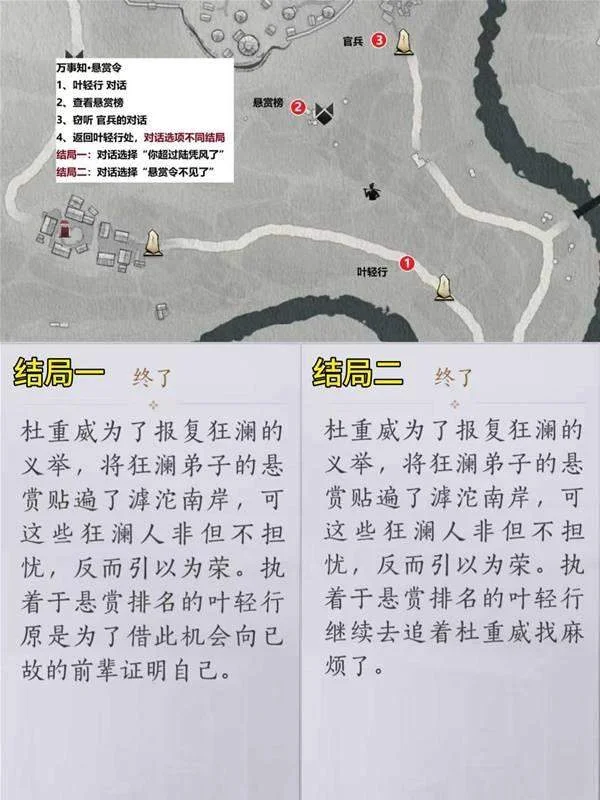 万事知悬赏令:叶轻行、悬赏榜与对话位置参照