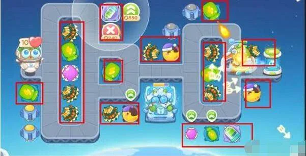 保卫萝卜4太空穿越第15关无道具金萝卜全清攻略