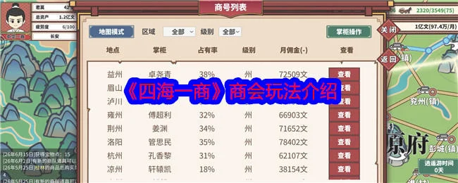 四海一商商会玩法攻略