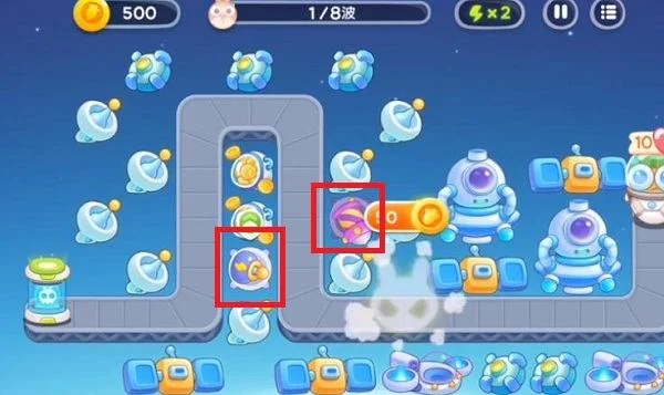 保卫萝卜4太空穿越第59关无道具金萝卜全清攻略 保卫萝卜4太空穿越第59关无道具金萝卜全清攻略