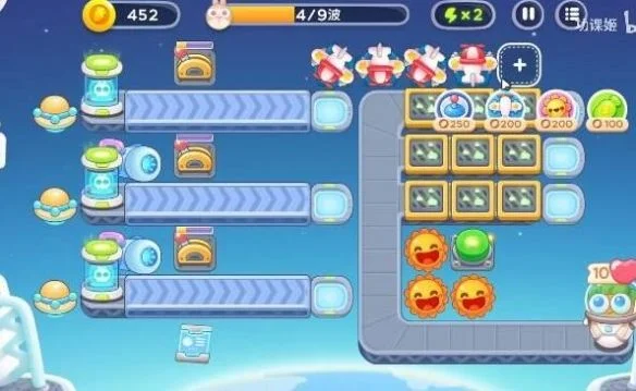 保卫萝卜4太空穿越第58关无道具金萝卜全清攻略 保卫萝卜4太空穿越第58关无道具金萝卜全清攻略