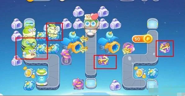 保卫萝卜4太空穿越第12关无道具金萝卜全清攻略 保卫萝卜4太空穿越第12关无道具金萝卜全清攻略