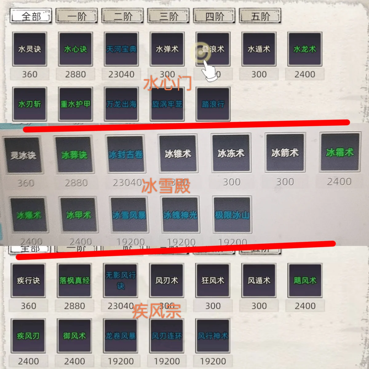 修仙家族模拟器2各宗门功法大全 修仙家族模拟器2各宗门功法大全