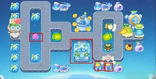 保卫萝卜4太空穿越第15关无道具金萝卜全清攻略