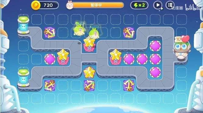 保卫萝卜4太空穿越第56关无道具金萝卜全清攻略 保卫萝卜4太空穿越第56关无道具金萝卜全清攻略