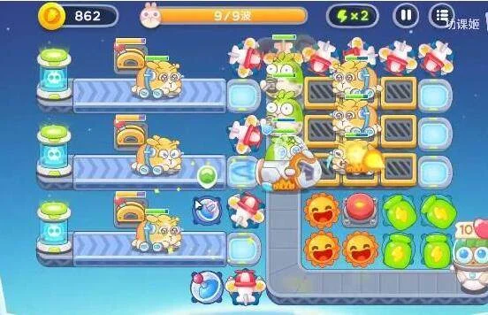 保卫萝卜4太空穿越第58关无道具金萝卜全清攻略 保卫萝卜4太空穿越第58关无道具金萝卜全清攻略