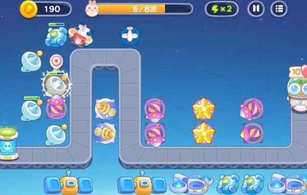 保卫萝卜4太空穿越第59关无道具金萝卜全清攻略 保卫萝卜4太空穿越第59关无道具金萝卜全清攻略
