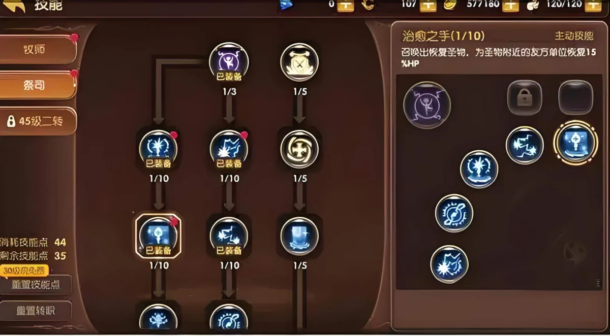 龙之谷世界祭司技能是什么？