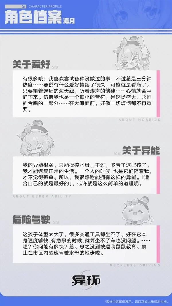 异环海月角色档案